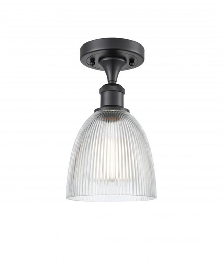 Castile - 1 Light - 6 inch - Matte Black - Semi-Flush Mount (3442|516-1C-BK-G382-LED)