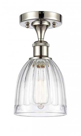 Brookfield - 1 Light - 6 inch - Polished Nickel - Semi-Flush Mount (3442|516-1C-PN-G442)