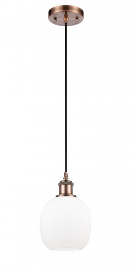 Belfast - 1 Light - 6 inch - Antique Copper - Cord hung - Mini Pendant (3442|516-1P-AC-G101-LED)