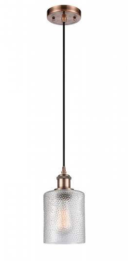 Cobbleskill - 1 Light - 5 inch - Antique Copper - Cord hung - Mini Pendant (3442|516-1P-AC-G112)