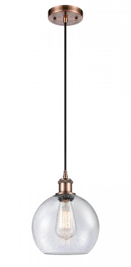 Athens - 1 Light - 8 inch - Antique Copper - Cord hung - Mini Pendant (3442|516-1P-AC-G124)