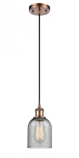 Caledonia - 1 Light - 5 inch - Antique Copper - Cord hung - Mini Pendant (3442|516-1P-AC-G257)