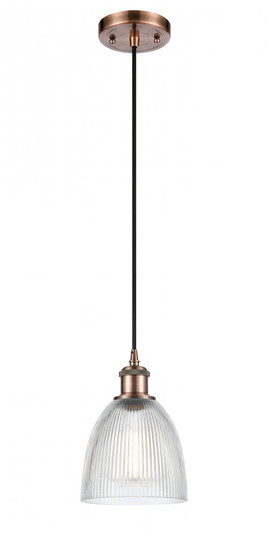 Castile - 1 Light - 6 inch - Antique Copper - Cord hung - Mini Pendant (3442|516-1P-AC-G382)