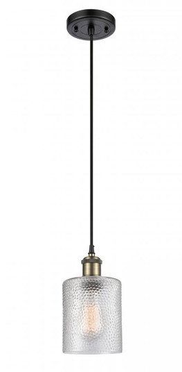 Cobbleskill - 1 Light - 5 inch - Black Antique Brass - Cord hung - Mini Pendant (3442|516-1P-BAB-G112-LED)