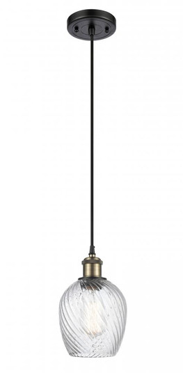 Salina - 1 Light - 6 inch - Black Antique Brass - Cord hung - Mini Pendant (3442|516-1P-BAB-G292)
