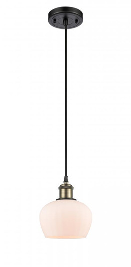 Fenton - 1 Light - 7 inch - Black Antique Brass - Cord hung - Mini Pendant (3442|516-1P-BAB-G91)