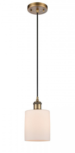Cobbleskill - 1 Light - 5 inch - Brushed Brass - Cord hung - Mini Pendant (3442|516-1P-BB-G111)