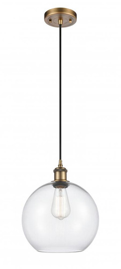Athens - 1 Light - 10 inch - Brushed Brass - Cord hung - Mini Pendant (3442|516-1P-BB-G122-10-LED)