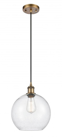 Athens - 1 Light - 10 inch - Brushed Brass - Cord hung - Mini Pendant (3442|516-1P-BB-G124-10)