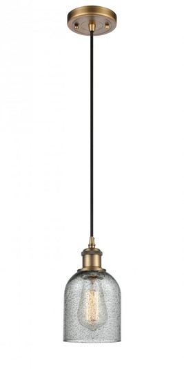Caledonia - 1 Light - 5 inch - Brushed Brass - Cord hung - Mini Pendant (3442|516-1P-BB-G257)