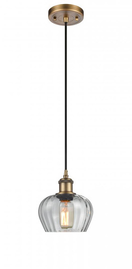 Fenton - 1 Light - 7 inch - Brushed Brass - Cord hung - Mini Pendant (3442|516-1P-BB-G92)