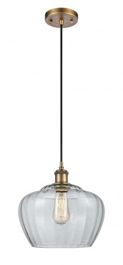 Fenton - 1 Light - 11 inch - Brushed Brass - Cord hung - Mini Pendant (3442|516-1P-BB-G92-L)