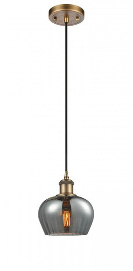 Fenton - 1 Light - 7 inch - Brushed Brass - Cord hung - Mini Pendant (3442|516-1P-BB-G93)