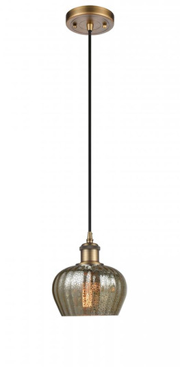 Fenton - 1 Light - 7 inch - Brushed Brass - Cord hung - Mini Pendant (3442|516-1P-BB-G96)