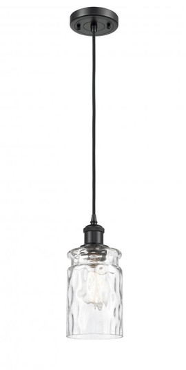 Candor - 1 Light - 5 inch - Matte Black - Cord hung - Mini Pendant (3442|516-1P-BK-G352)