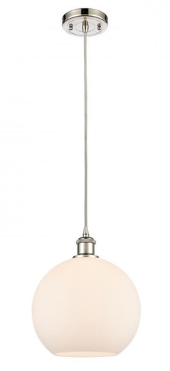 Athens - 1 Light - 10 inch - Polished Nickel - Cord hung - Mini Pendant (3442|516-1P-PN-G121-10)