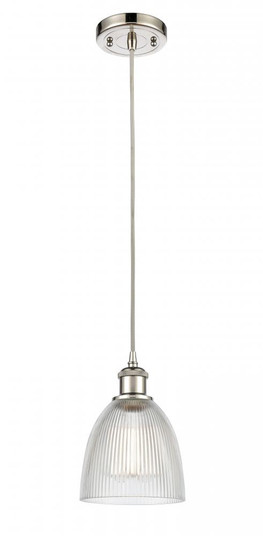 Castile - 1 Light - 6 inch - Polished Nickel - Cord hung - Mini Pendant (3442|516-1P-PN-G382)