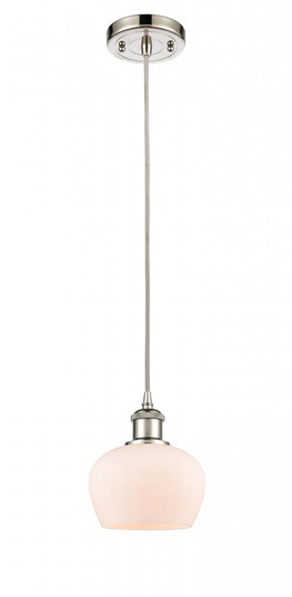 Fenton - 1 Light - 7 inch - Polished Nickel - Cord hung - Mini Pendant (3442|516-1P-PN-G91-LED)