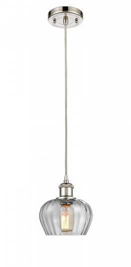 Fenton - 1 Light - 7 inch - Polished Nickel - Cord hung - Mini Pendant (3442|516-1P-PN-G92-LED)