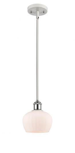 Fenton - 1 Light - 7 inch - White Polished Chrome - Mini Pendant (3442|516-1S-WPC-G91-LED)