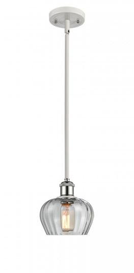 Fenton - 1 Light - 7 inch - White Polished Chrome - Mini Pendant (3442|516-1S-WPC-G92-LED)