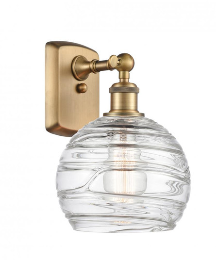 Athens Deco Swirl - 1 Light - 8 inch - Brushed Brass - Sconce (3442|516-1W-BB-G1213-8)