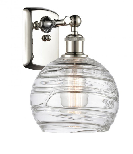 Athens Deco Swirl - 1 Light - 8 inch - Polished Nickel - Sconce (3442|516-1W-PN-G1213-8)