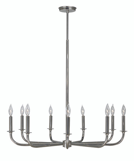 9-Light Polished Silver Moderne Dining Chandelier (84|1060 PS)