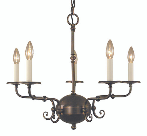 5-Light Antique Brass Jamestown Dining Chandelier (84|2375 AB)