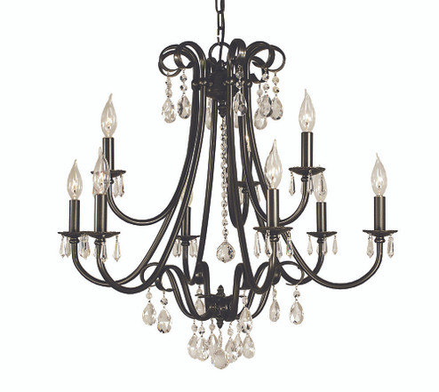 9-Light Matte Black Liebestraum Dining Chandelier (84|2999 MBLACK)