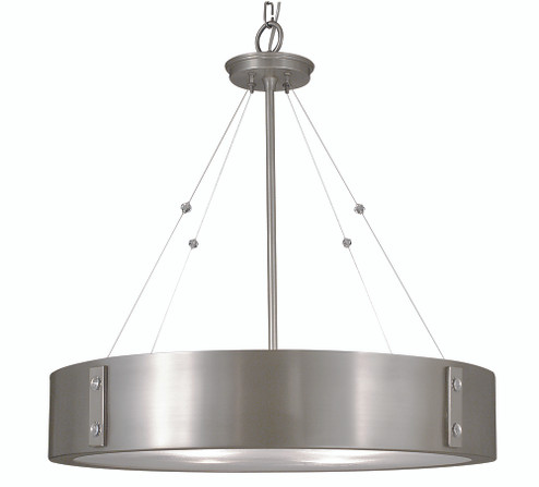 4-Light Satin Pewter/Polished Nickel Oracle Dining Chandelier (84|5395 SP/PN)