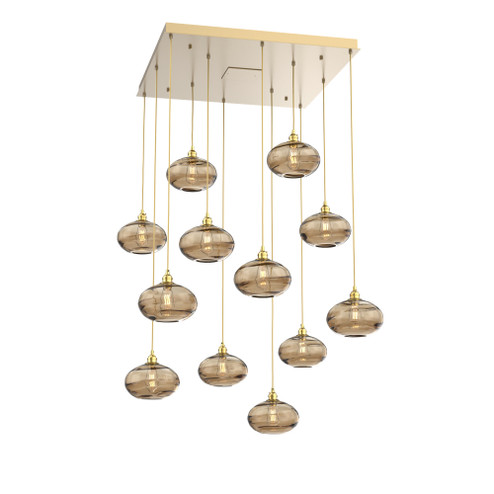 Coppa Square 12pc Multi-Pendant (1289|CHB0036-12-GB-OB-C01-E2)