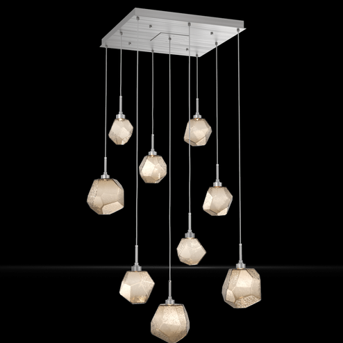 Gem Square 9pc Multi-Pendant (1289|CHB0039-09-SN-B-C01-L1)
