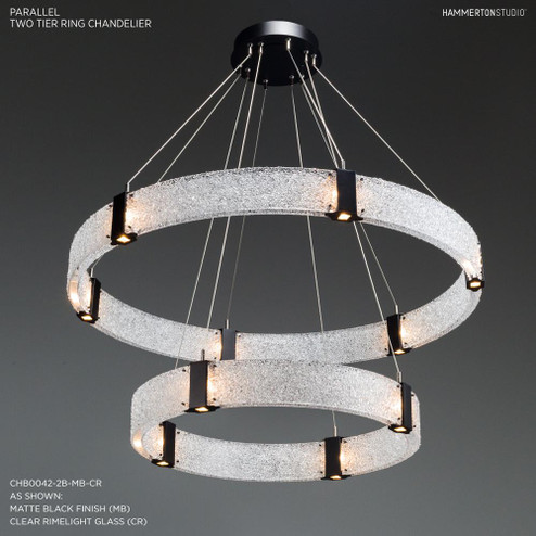 Two Tier Parallel Ring Chandelier-2B-Heritage Brass (1289|CHB0042-2B-HB-CG-CA1-L1)