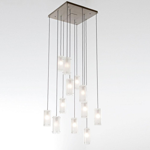 Textured Glass Square 12pc Multi-Pendant (1289|CHB0044-12-RB-FS-C01-E2)