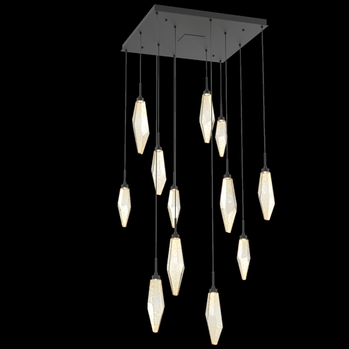 Rock Crystal Square 12pc Multi-Pendant (1289|CHB0050-12-MB-CA-C01-L1)