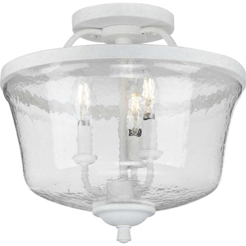 Bowman Collection Cottage White Three-Light Semi-Flush Convertible (149|P350148-151)