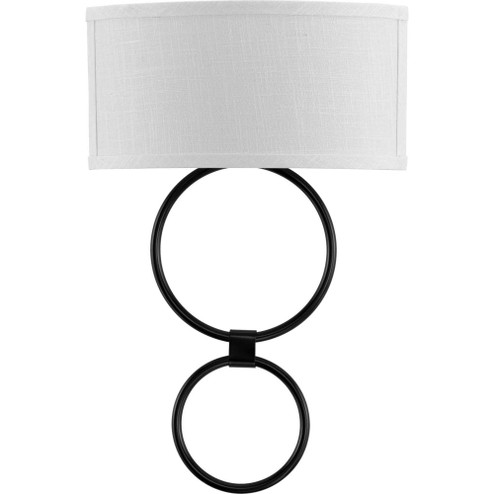 LED Shaded Sconce Collection Black One-Light Circle LED Wall Sconce (149|P710058-031-30)