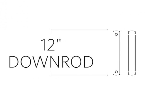 12'' Downrod in Dark Weathered Zinc (6|DR12DWZ)