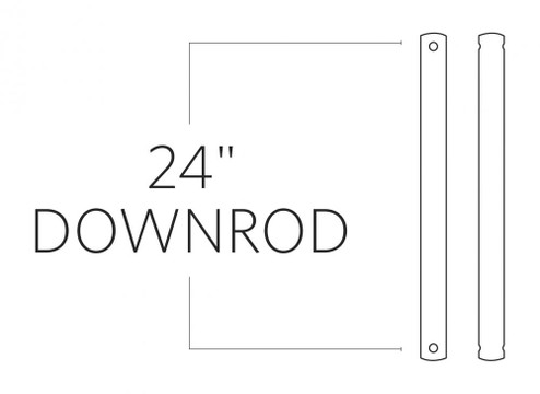 24'' Downrod in Dark Weathered Zinc (6|DR24DWZ)