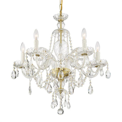 Candace 5 Light Polished Brass Chandelier (205|CAN-A1306-PB-CL-MWP)