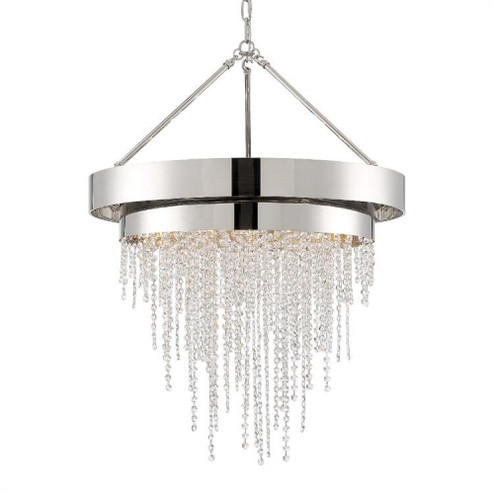 Clarksen 6 Light Polished Nickel Chandelier (205|CLA-A3206-PN-CL-MWP)