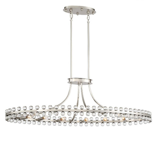 Clover 45'' Brushed Nickel Oval Chandelier (205|CLO-8897-BN)