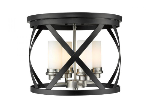 4 Light Flush Mount (276|481F16-MB-BN)