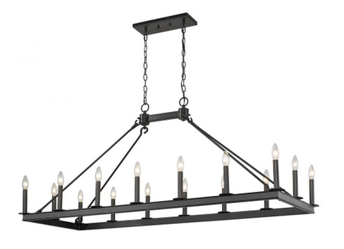 16 Light Linear Chandelier (276|482-16L-MB)