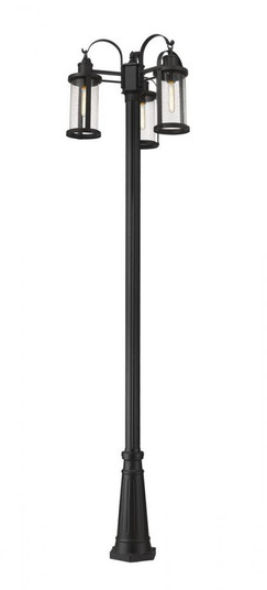 3 Light Outdoor Post Mounted Fixture (276|569MP3-519P-BK)