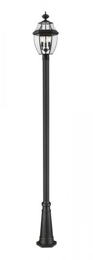 3 Light Outdoor Post Mounted Fixture (276|580PHB-519P-BK)