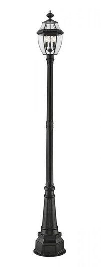 3 Light Outdoor Post Mounted Fixture (276|580PHB-564P-BK)