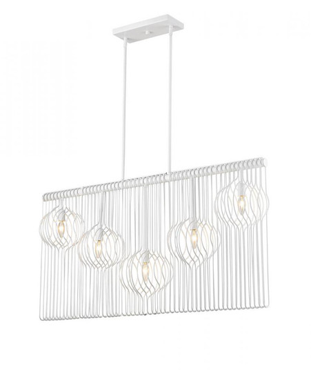 5 Light Linear Chandelier (276|801-5L-WH)