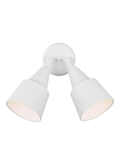 Flood Light traditional 2-light outdoor exterior large adjustable swivel flood light in white finish (38|8560702-15)